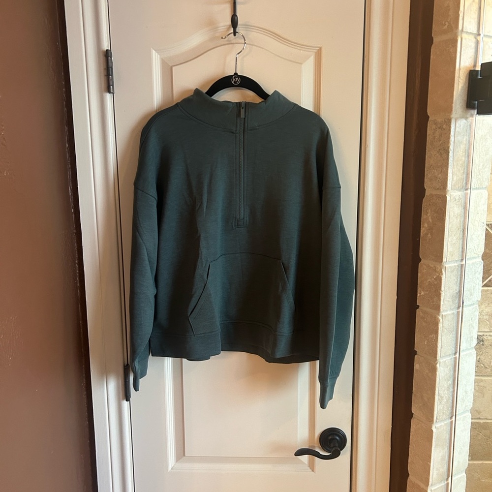 Zenana Outfitters Green Half-Zip Track Jacket and Jogger set.  Super Soft.  New